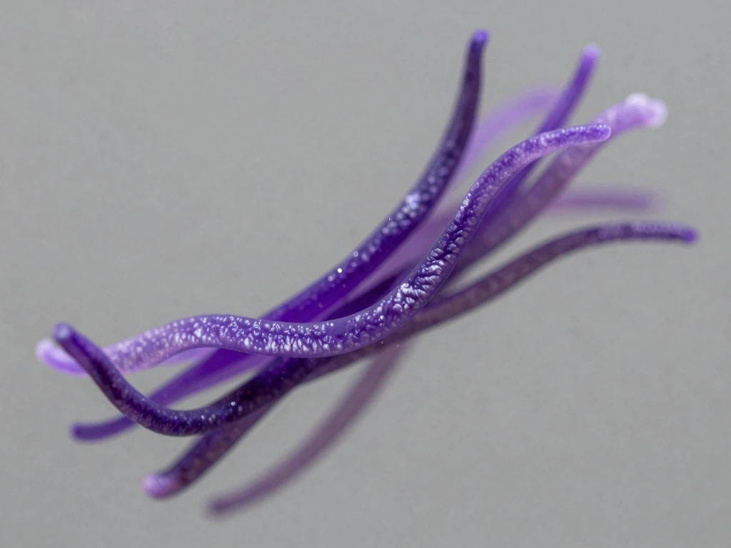 Stilisert spirulina-blanding i lilla toner