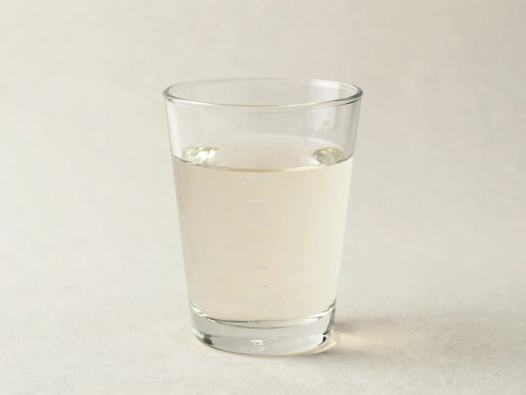 Illustrasjon av glass med væske som symboliserer nøye målte blandinger